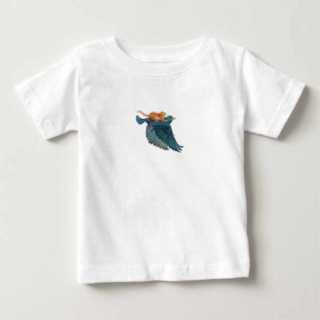 T-shirt Pour Bébé Souris de brume et Starling volant (Devant)