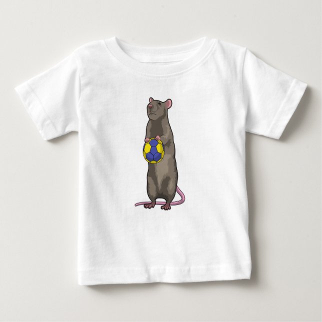 T-shirt Pour Bébé Souris de Handball Sports (Devant)