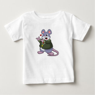T-shirt Pour Bébé Souris en marié avec costume