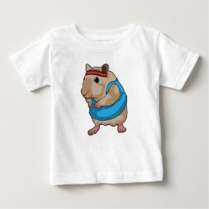 T-shirt Pour Bébé Souris en tant que coureur avec bandeau