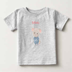 T-shirt Pour Bébé souris mignonne avec lunettes