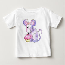 Souris Whimsical mignonne avec Cupcake