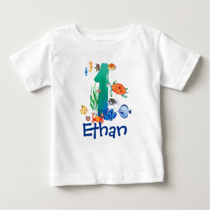 T-shirt Pour Bébé Sous la mer 1er anniversaire chemise
