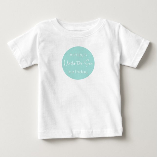 T-shirt Pour Bébé Sous la mer Anniversaire (Devant)