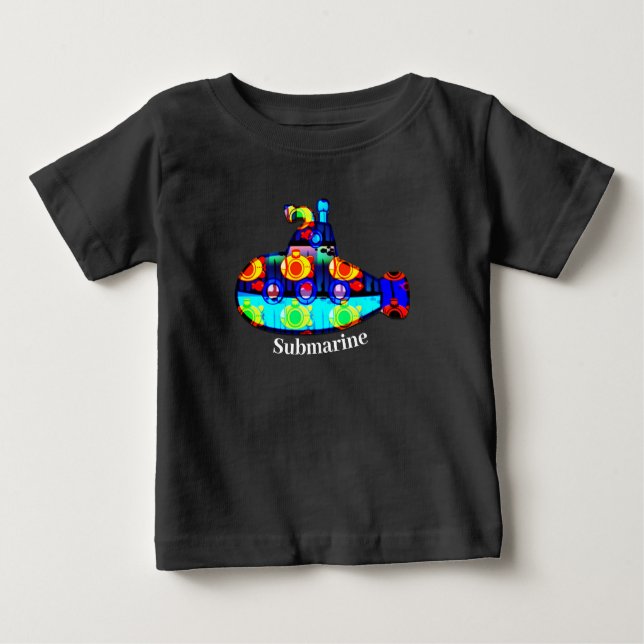 T-shirt Pour Bébé Sous-marin (Devant)