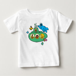 T-shirt Pour Bébé Sous-marin de Cookie Monster et amis de Sesame