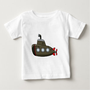 T-shirt Pour Bébé Sous-marin frais de bande dessinée