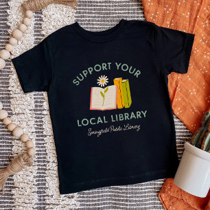 T-shirt Pour Bébé Soutenez Votre Bibliothèque Locale Personnalisé
