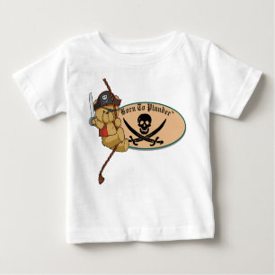 T-shirt Pour Bébé Soutenu pour piller - le pirate d'ours de nounours