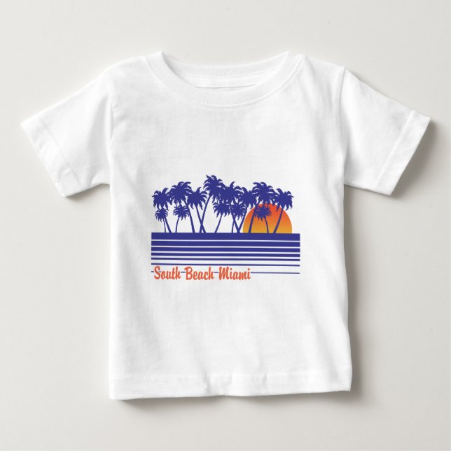 T-shirt Pour Bébé South Beach Miami (Devant)