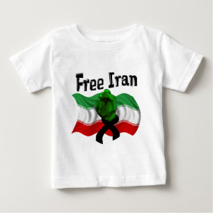 T-shirt Pour Bébé Soutien à la vague verte, Iran libre