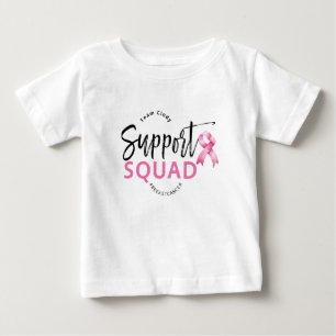 T-shirt Pour Bébé Soutien Squad Cancer du Sein Ruban rose