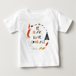 T-shirt Pour Bébé Soyez courageux Ayez Courage Fox
