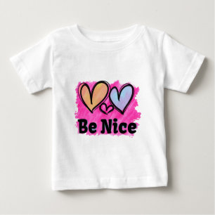 T-shirt Pour Bébé Soyez de beaux coeurs aquarelles