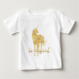 T-shirt Pour Bébé Soyez la licorne d'or magique