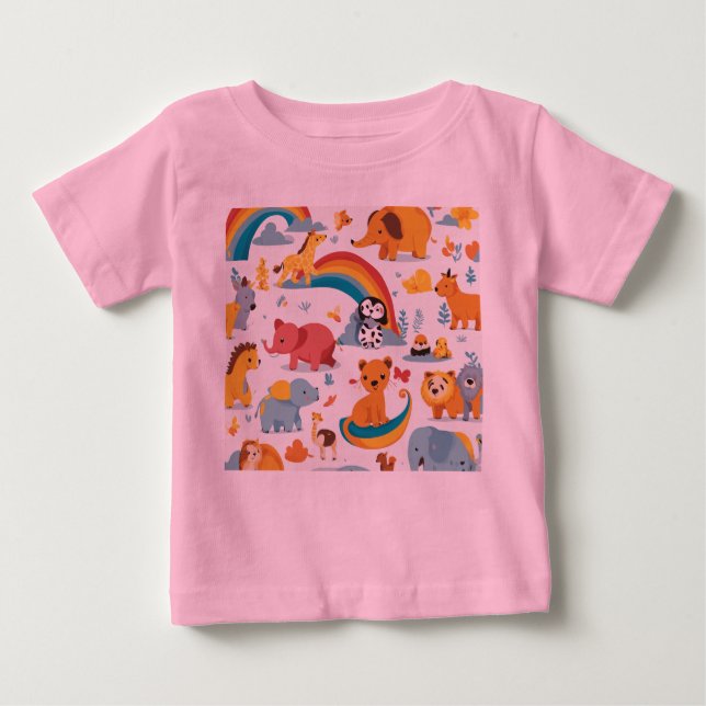 T-shirt Pour Bébé Soyez l'ami des animaux (Devant)
