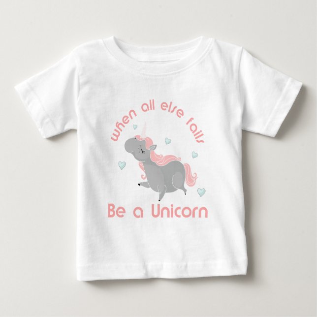 T-shirt Pour Bébé Soyez une licorne (Devant)