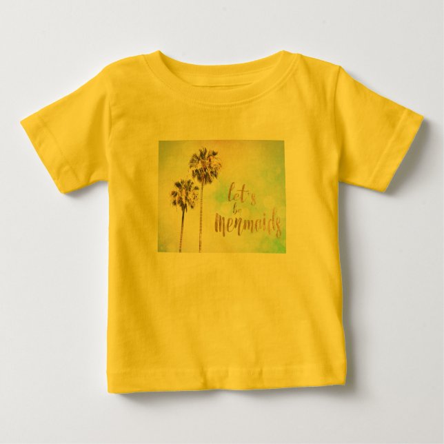 T-shirt Pour Bébé Soyons sirènes avec ananas (Devant)