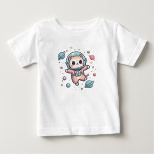 T-shirt Pour Bébé Space Meow-naut, mignon chat kawaii