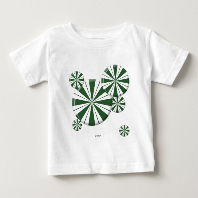 T-shirt Pour Bébé Spearmint Stripe (Devant)
