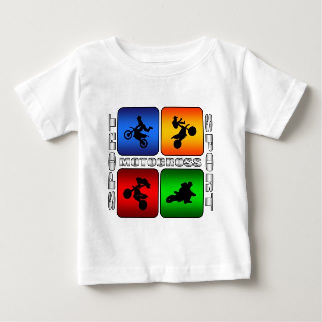 T-shirt Pour Bébé Spectaculaire Motocross (Devant)