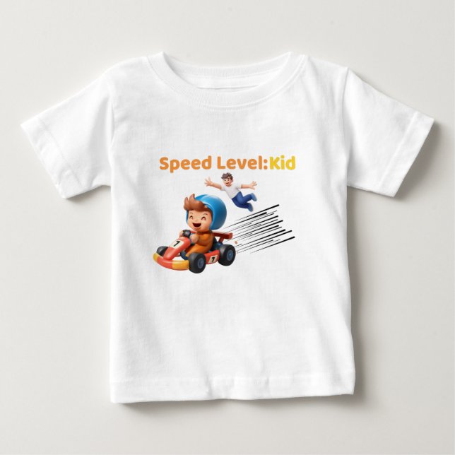 T-shirt Pour Bébé Speed Level: Kid (Devant)