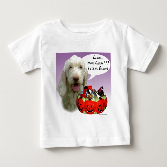T-shirt Pour Bébé Spinone Italiano Halloween Candy (Devant)