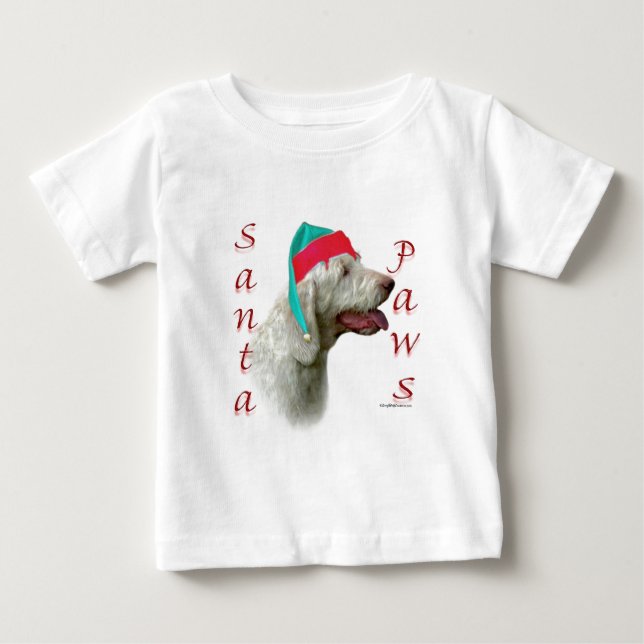 T-shirt Pour Bébé Spinone Italiano Père Noël Paws (Devant)