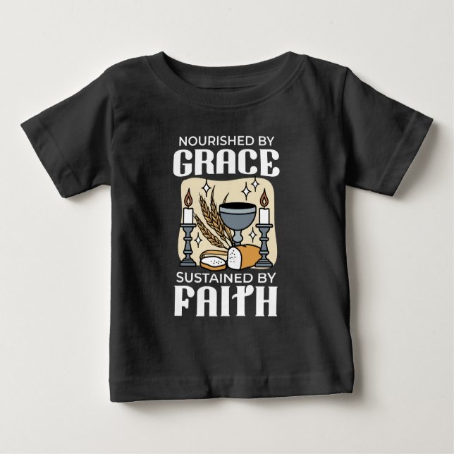 T-shirt Pour Bébé Spiritual Faith and Grace – Uplifting Christian (Devant)