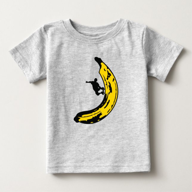 T-shirt Pour Bébé Sports Funny Skateboard Banana (Devant)