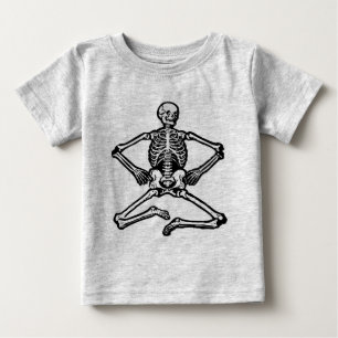 T-shirt Pour Bébé Squelette noir
