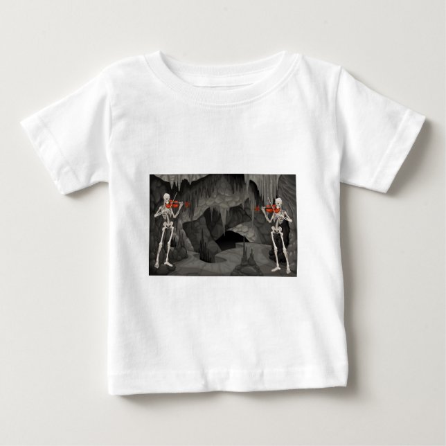 T-shirt Pour Bébé squelette violon (Devant)