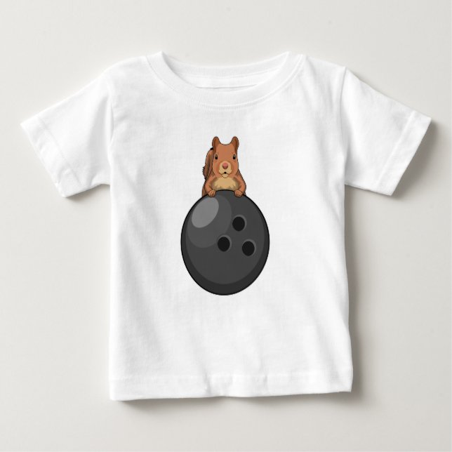 T-shirt Pour Bébé Squirl at Bowling (Devant)