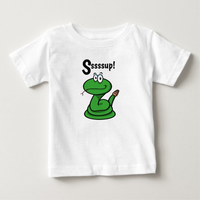 T-shirt Pour Bébé Sssssup ! Serpent (Devant)