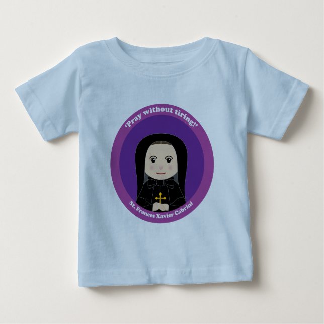 T-shirt Pour Bébé St Frances Xavier Cabrini (Devant)
