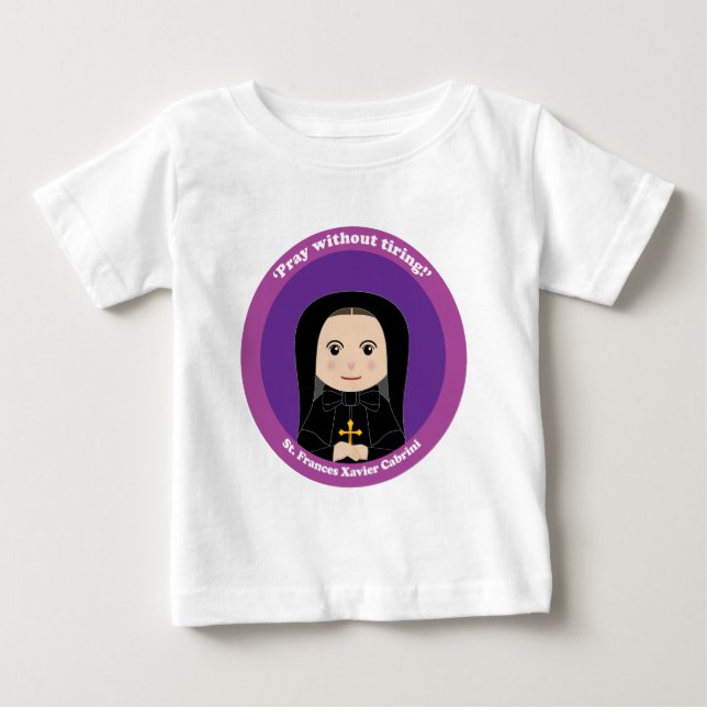 T-shirt Pour Bébé St Frances Xavier Cabrini (Devant)