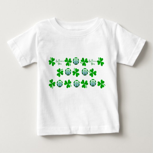 T-shirt Pour Bébé St. Patrick's Day design Baby-Jersey-T-Shirt-White (Devant)
