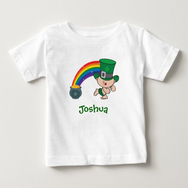 T-shirt Pour Bébé St. Patrick's Day Rainbow Toddler Tee (Devant)