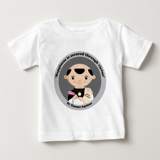 T-shirt Pour Bébé St Thomas Aquinas (Devant)