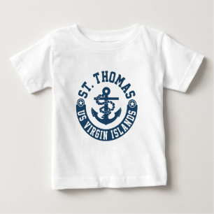 T-shirt Pour Bébé St Thomas USA. Les Îles Vierges