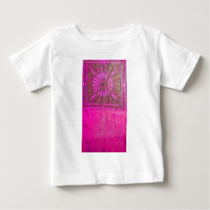 T-shirt Pour Bébé STAR DU MATIN Rose, Fuchsia Black, Monogramme