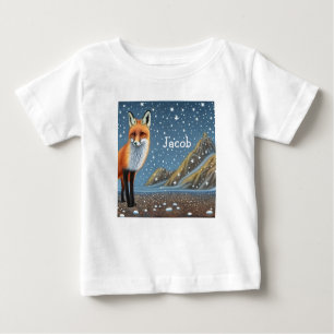 T-shirt Pour Bébé Starry Starry Night Storybook Fox