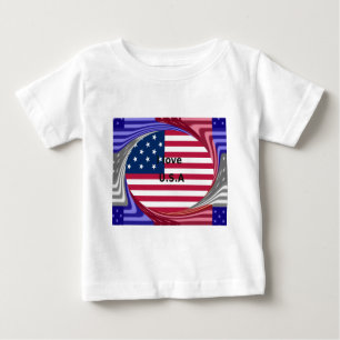 T-shirt Pour Bébé Stars & Stripes & Love : A Patriotic USA Design