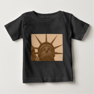 T-shirt Pour Bébé Statue de la Liberté de Sepia vintage