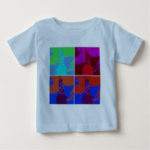 T-shirt Pour Bébé Statue de style pop art de la liberté