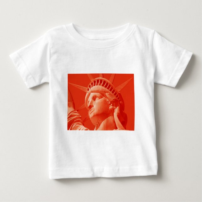 T-shirt Pour Bébé Statue rouge de la Liberté (Devant)