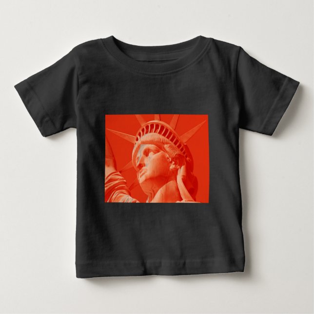 T-shirt Pour Bébé Statue rouge de la Liberté (Devant)
