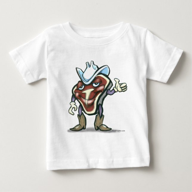 T-shirt Pour Bébé Steak (Devant)