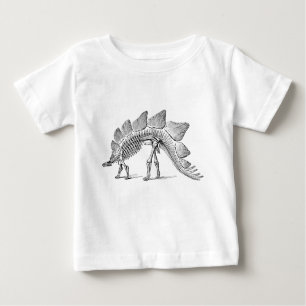 T-shirt Pour Bébé Stegosaurus Dinosaure Squelette Fossile