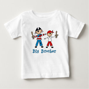 T-shirt Pour Bébé Stick Pirates Big Brother